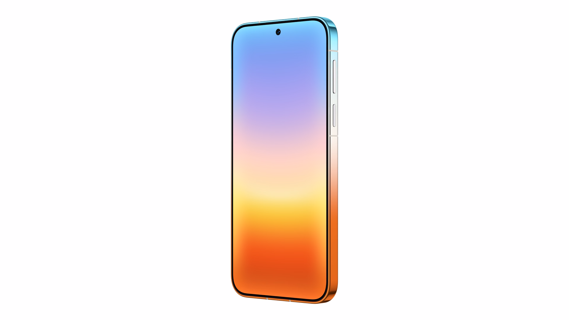เรนเดอร์ HUAWEI Pura 90s Pro Max สีส้มโอเชียน แสดงการไล่เฉดสีบนขอบเครื่อง