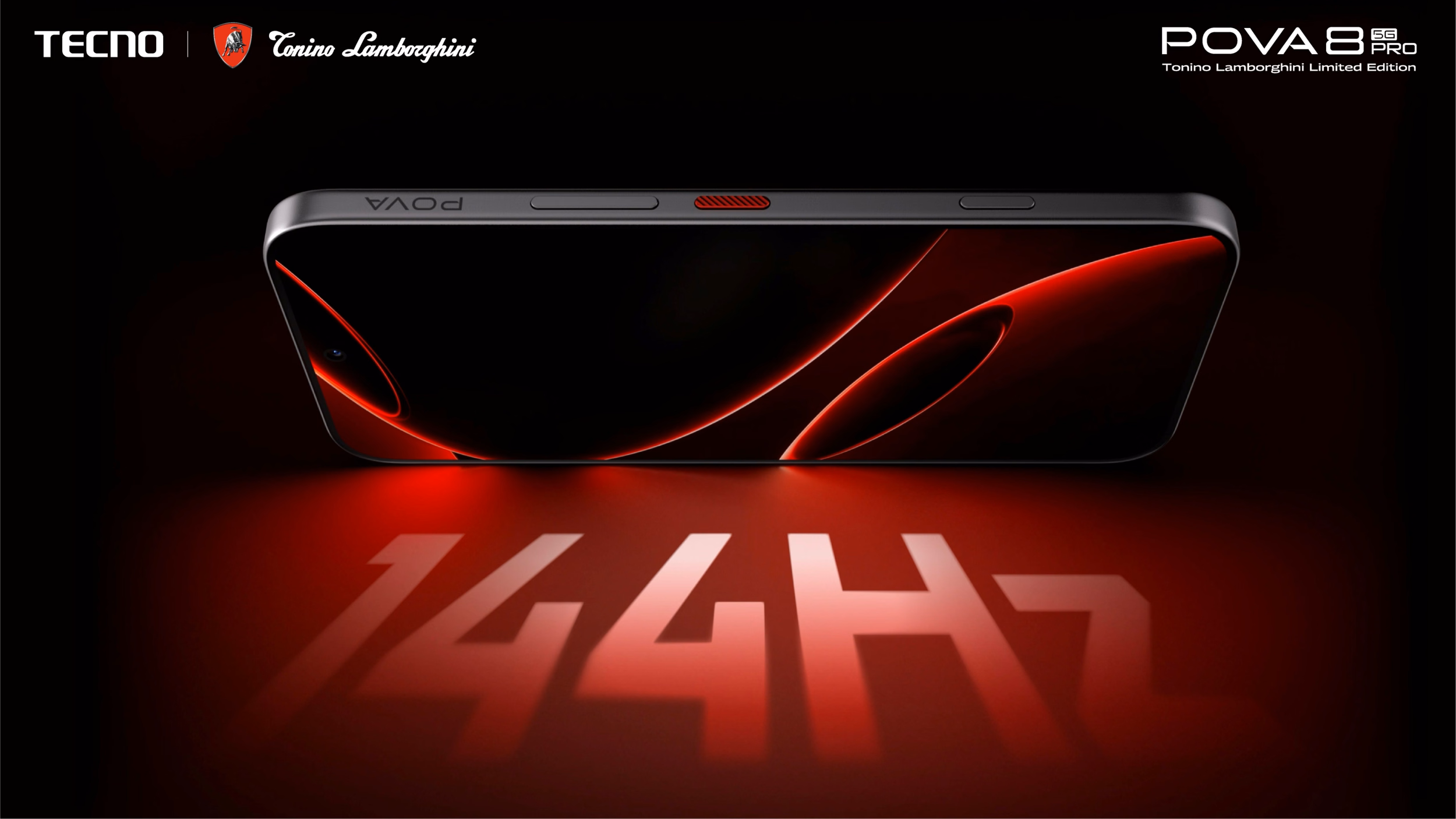 จอ HyperLux AMOLED 144Hz ของ TECNO POVA 8 Pro 5G Tonino Lamborghini Limited Edition