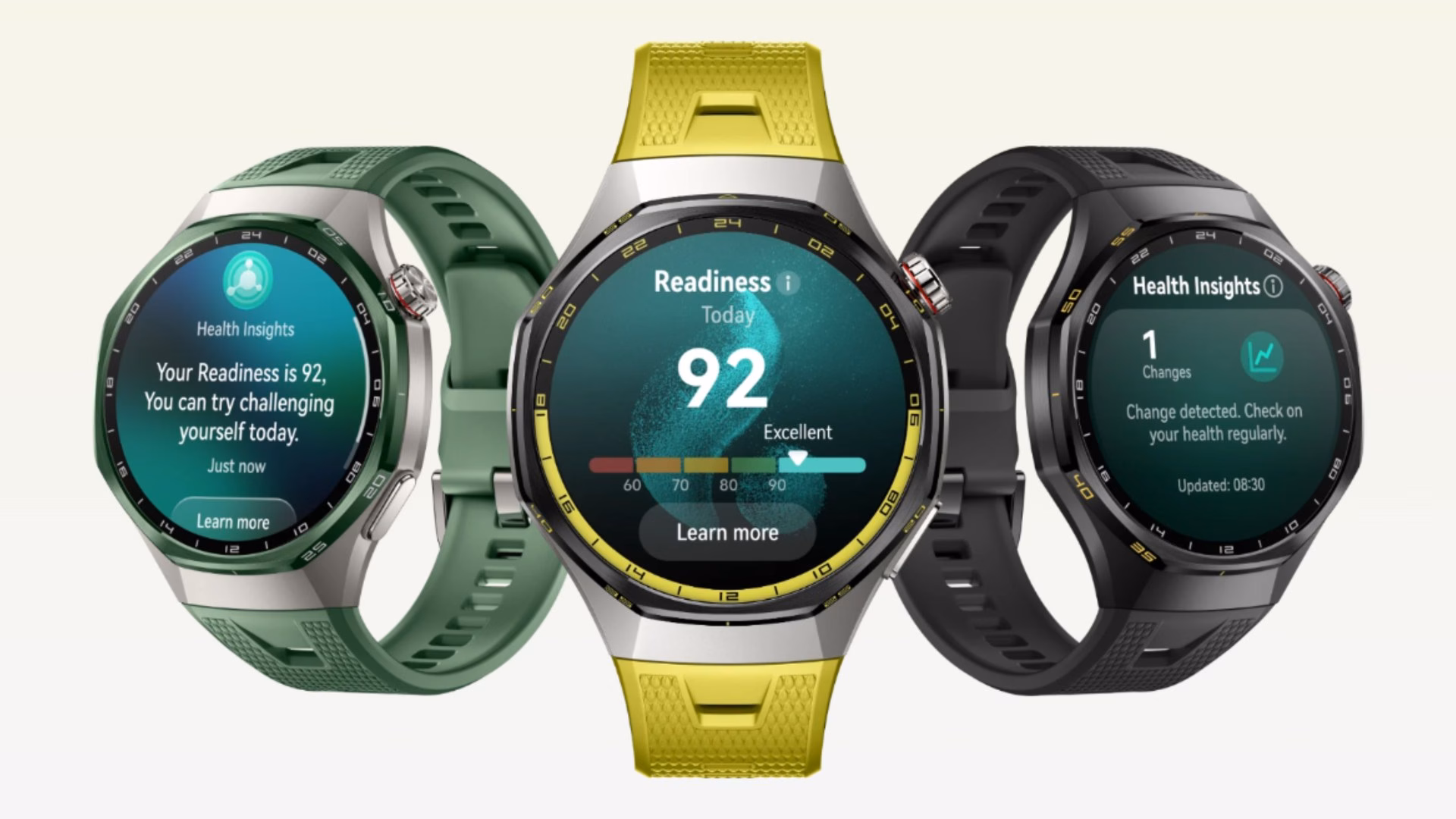 HUAWEI WATCH GT 7 Pro สามสี เหลือง เขียว และดำ