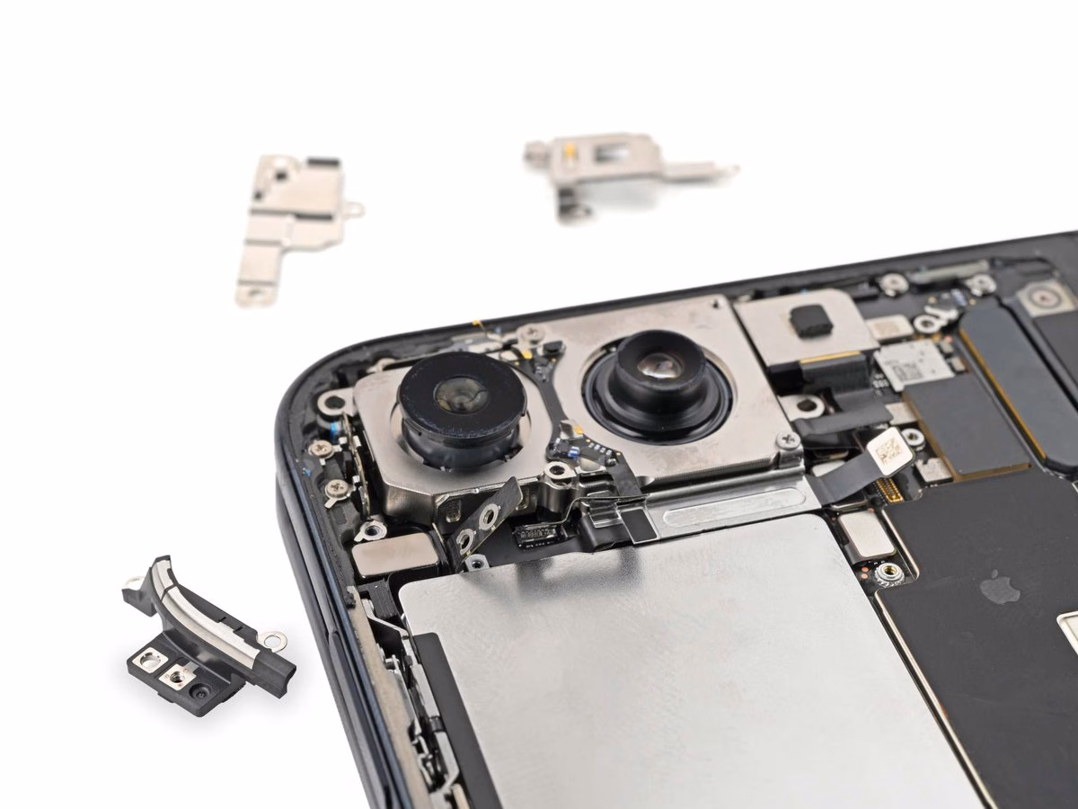 ชุดกล้องหลังและขายึดภายใน iPhone Duo หลังถอดฝาหลัง