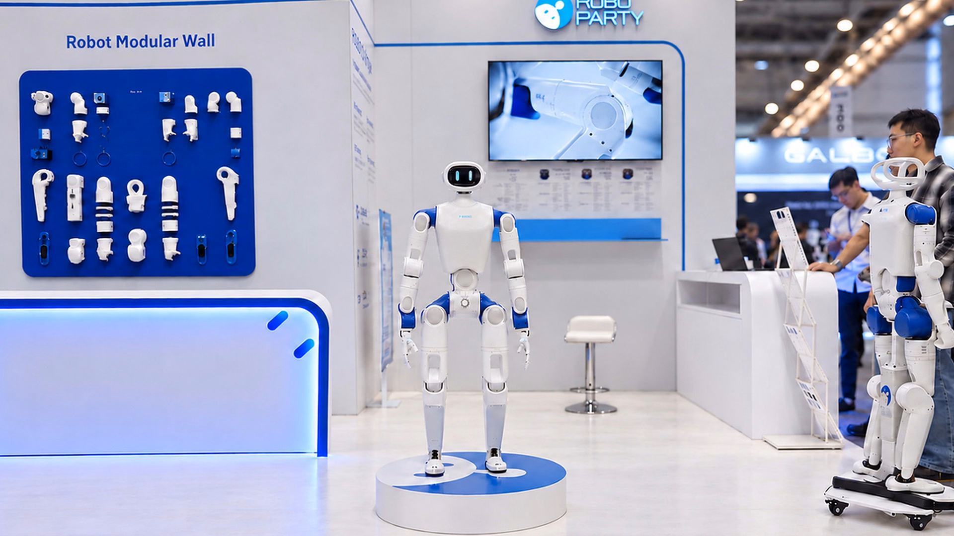 RoboParty RP1 humanoid ที่บูธ IROS