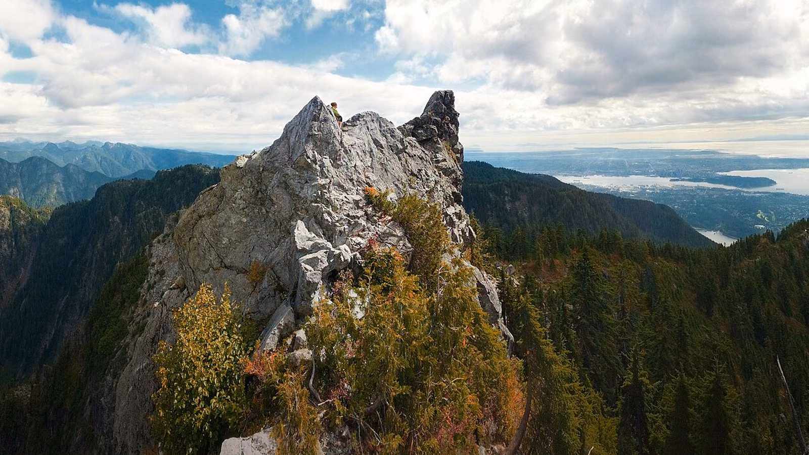 ทิวทัศน์ยอดเขา Crown Mountain ทางตอนใต้ รัฐบริติชโคลัมเบีย แคนาดา
