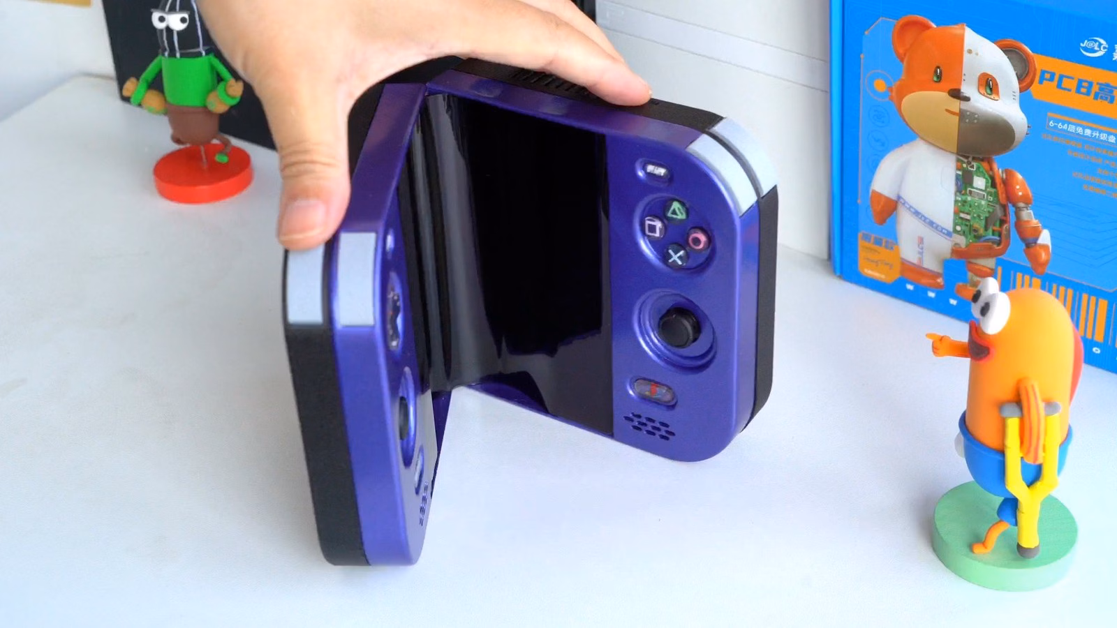 PlayStation 2 Duo เครื่อง PS2 พกพาแบบจอพับของ LCLDIY